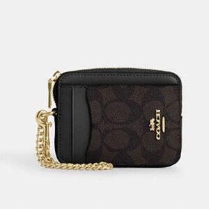 Zip Card Case In Signature Canvas